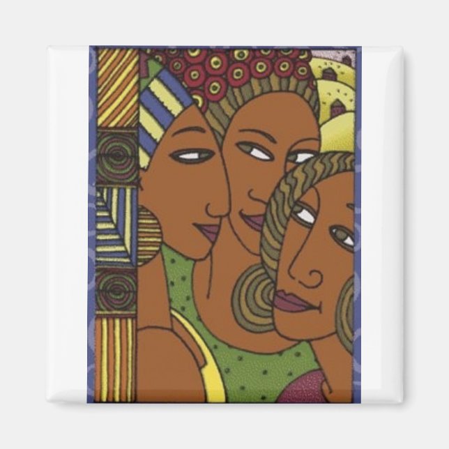 Afrikanska amerikanska kvinnor magnet (Framsidan)