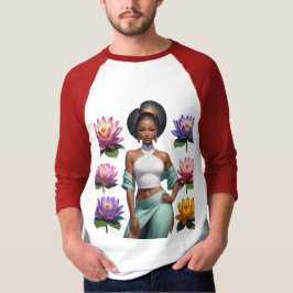 Afrikanska amerikanska kvinnor med Lotus Flowers T Shirt