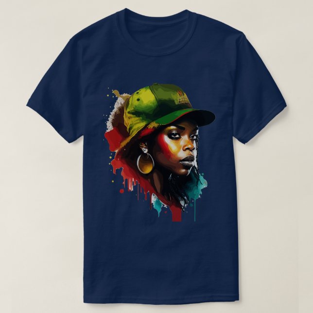 Afrikanska amerikanska kvinnor t shirt (Design framsida)