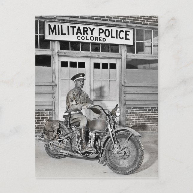 Afrikanska amerikanska militärpolisen vykort (Framsida)
