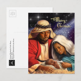 Afrikanska amerikanska Nativiteter Art julvykort Helg Vykort