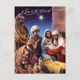 Afrikanska amerikanska Nativiteter Art julvykort Helg Vykort