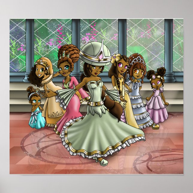 Afrikanska amerikanska princesses poster (Framsidan)