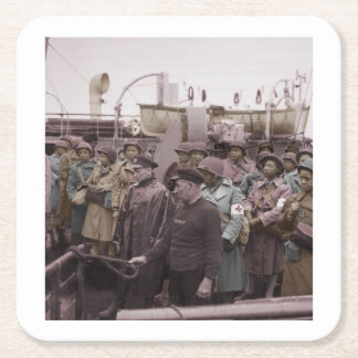 Afrikanska amerikanska sjuksköterskor på transport underlägg papper kvadrat