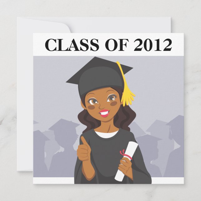 Afrikanska amerikanska Studenten Inbjudningar (Framsida)