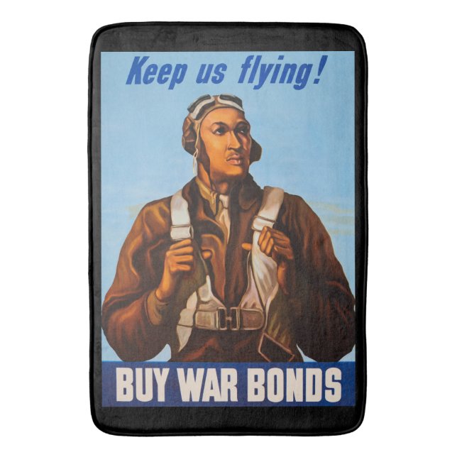 Afrikanska Aviators Fighter Piloter of WW2 Badrumsmatta (Framsidan (Vertikal))