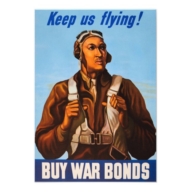 Afrikanska Aviators Fighter Piloter of WW2 Fototryck (Framsidan)