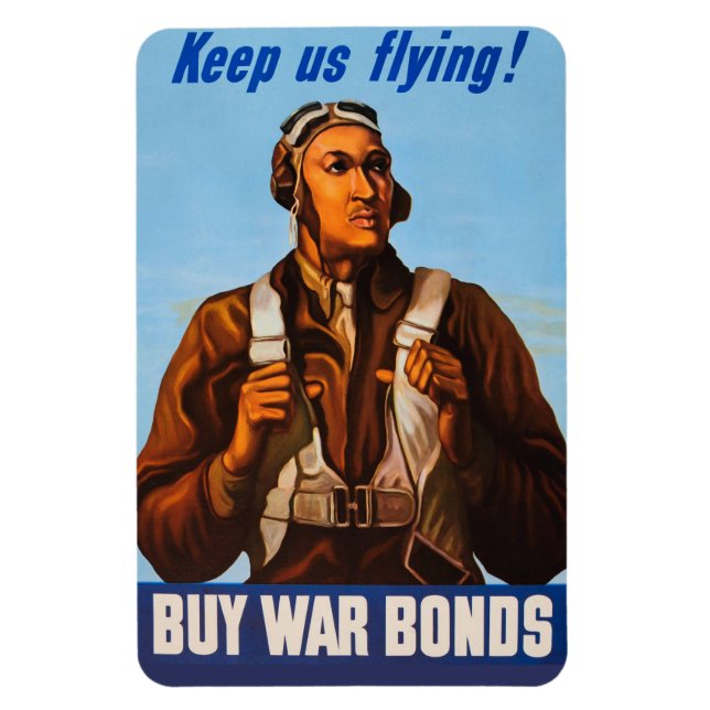 Afrikanska Aviators Fighter Piloter of WW2 Magnet (Vertikal)