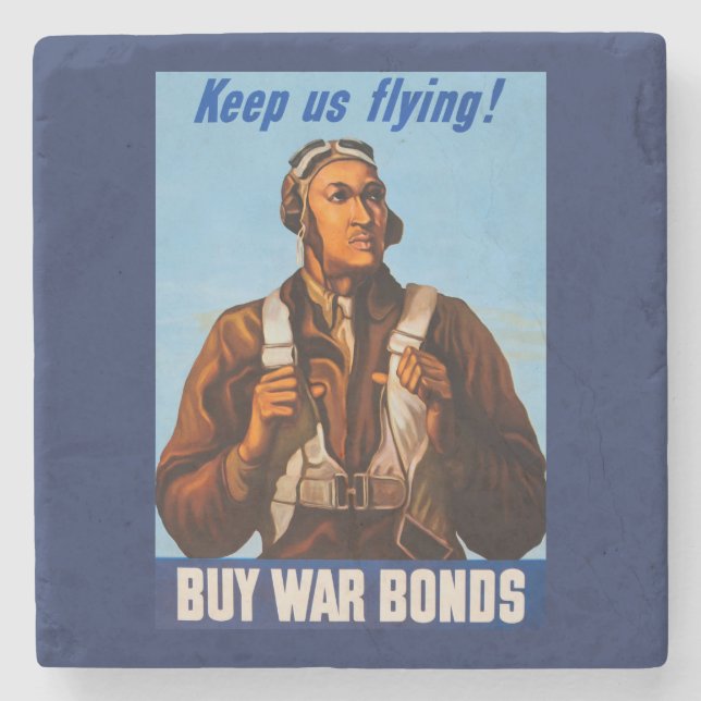 Afrikanska Aviators Fighter Piloter of WW2 Stenunderlägg (Framsidan)