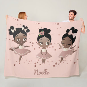 Afrikanska Ballerina Princesses, Rosa Fleecefilt
