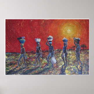 Afrikanska barn i Sol Poster