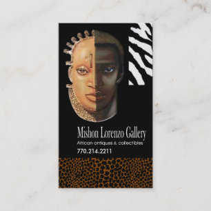 Afrikanska Collectibles: Afrocentric afrikansk Visitkort