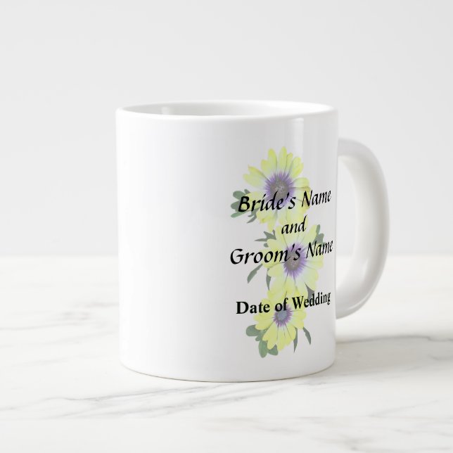 Afrikanska Daisy Lemon Symphony Bröllop Products Jumbo Mugg (Framsida höger)