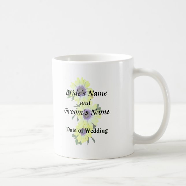 Afrikanska Daisy Lemon Symphony Bröllop Products Kaffemugg (Höger)