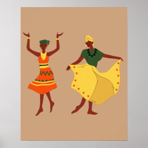 Afrikanska dansare poster