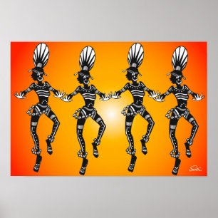 Afrikanska dansare poster