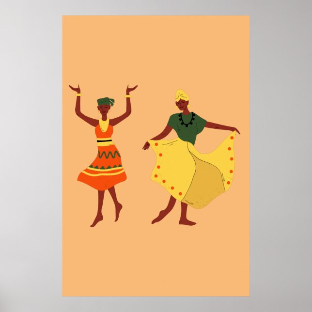 Afrikanska dansare poster (Framsidan)