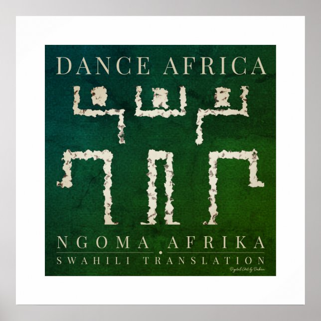 Afrikanska dansare poster (Framsidan)