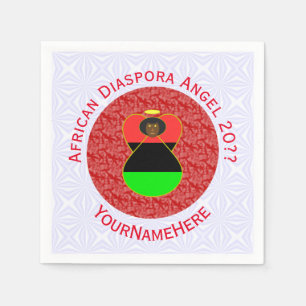Afrikanska diasporans flagga Ängelröd Personlig Pappersservett