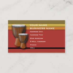 Afrikanska Djembe trummar - musikvisitkorten Visitkort