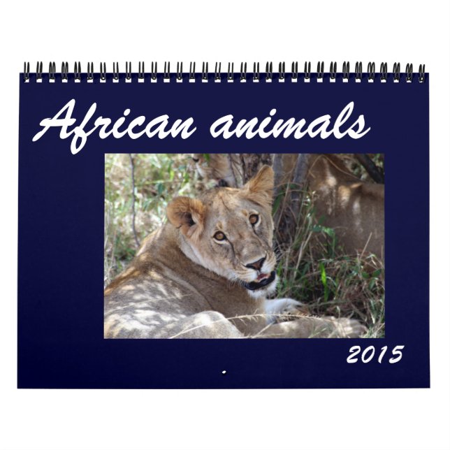 afrikanska djur 2015 kalender (Omslag)