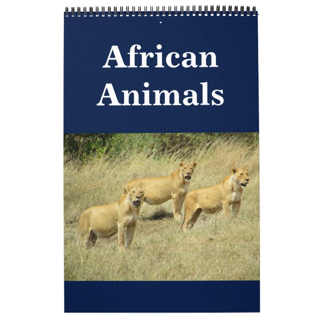 afrikanska djur kalender (Omslag)