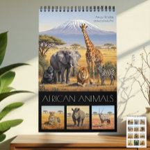 Afrikanska Djur Kalender 2027 / Afrikansk Vilda Dj