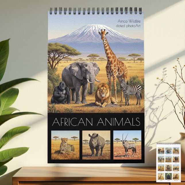 Afrikanska Djur Kalender 2027 / Afrikansk Vilda Dj (African Animals Calendar / Wildlife Africa)