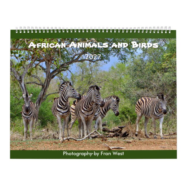 Afrikanska djur och fåglar 2027 Kalender (Omslag)