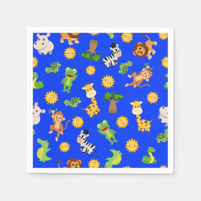 Afrikanska djur pappersservett (Framsidan)