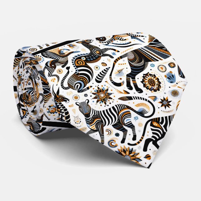 Afrikanska djur tryck Boho Slips (Rullad)