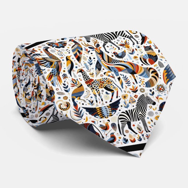 Afrikanska djur tryck Boho Slips (Rullad)