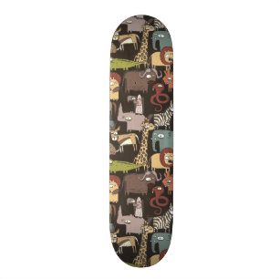 Afrikanska djurmönster mini skateboard bräda 18,7 cm
