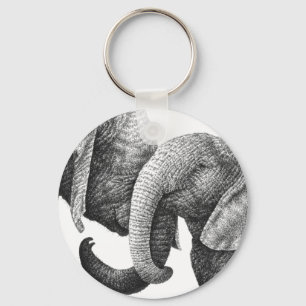 Afrikanska elefanter Keychain Nyckelring