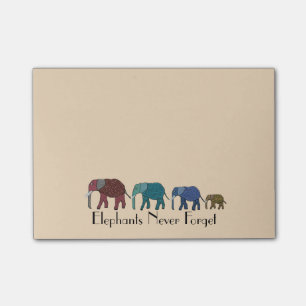Afrikanska elefanter Postar-it® noterar 4 x 3 Post-it Block