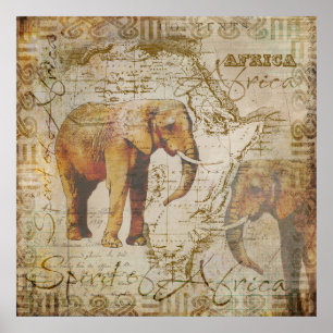 Afrikanska Elephants.jpg Poster