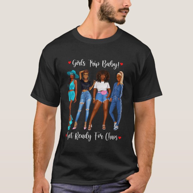 Afrikanska flickor Resa Baby Funny Vacation Bl T Shirt (Framsida)