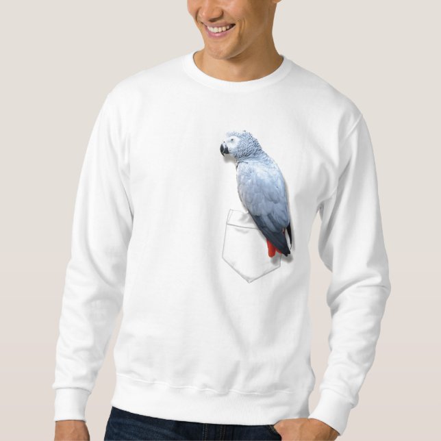 Afrikanska grå färg i ditt fick- lång ärmad tröja (Framsida)