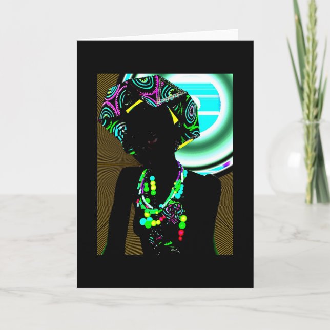 Afrikanska Hälsning Kort (Framsida)