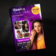 Afrikanska hårflätor Skönhetssalong Nagel Makeup