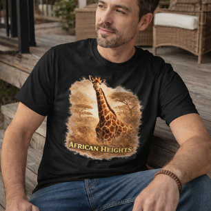 Afrikanska höjder Giraff   Afrikansk vildmarksstol T Shirt