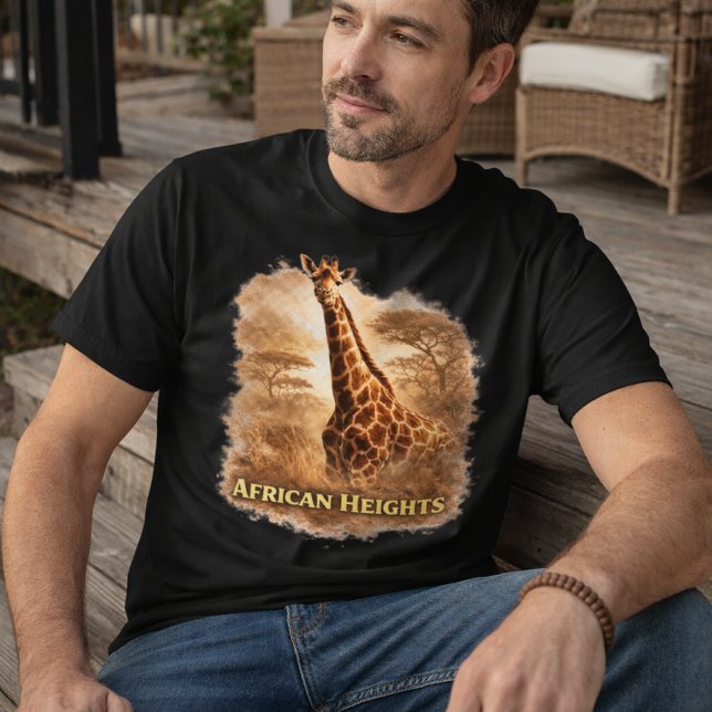 Afrikanska höjder Giraff | Afrikansk vildmarksstol T Shirt (Skapare uppladdad)