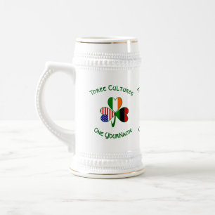 Afrikanska Irländska Amerikanska flaggor Shamrock Sejdel
