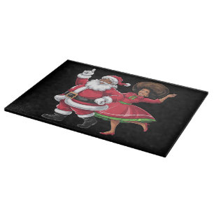 Afrikanska jultomten Claus Dancing American jul