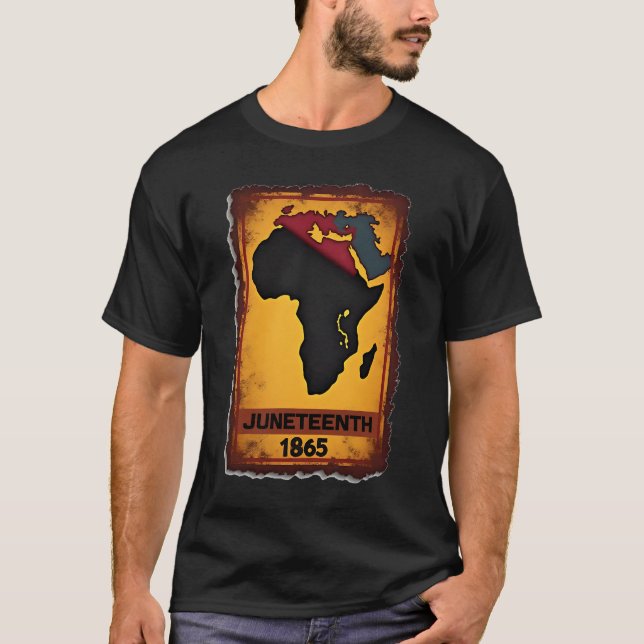 Afrikanska karta, 18:e vintagen t shirt (Framsida)