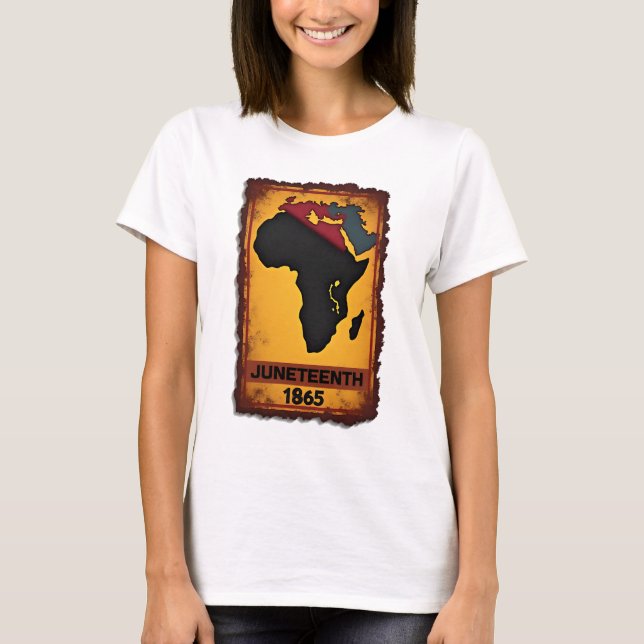 Afrikanska karta, 18:e vintagen t shirt (Framsida)