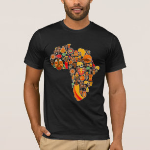 Afrikanska karta t shirt