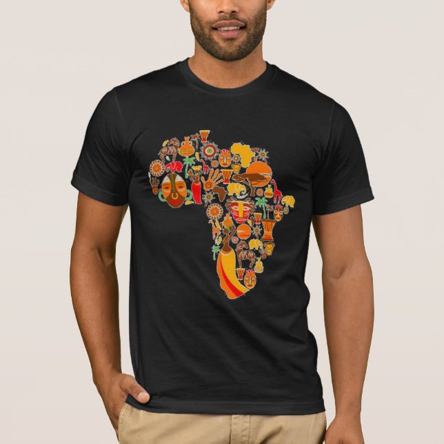 Afrikanska karta t shirt (Framsida)