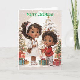 Afrikanska Kids God jul Helgkort