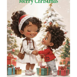 Afrikanska Kids God jul Helgkort